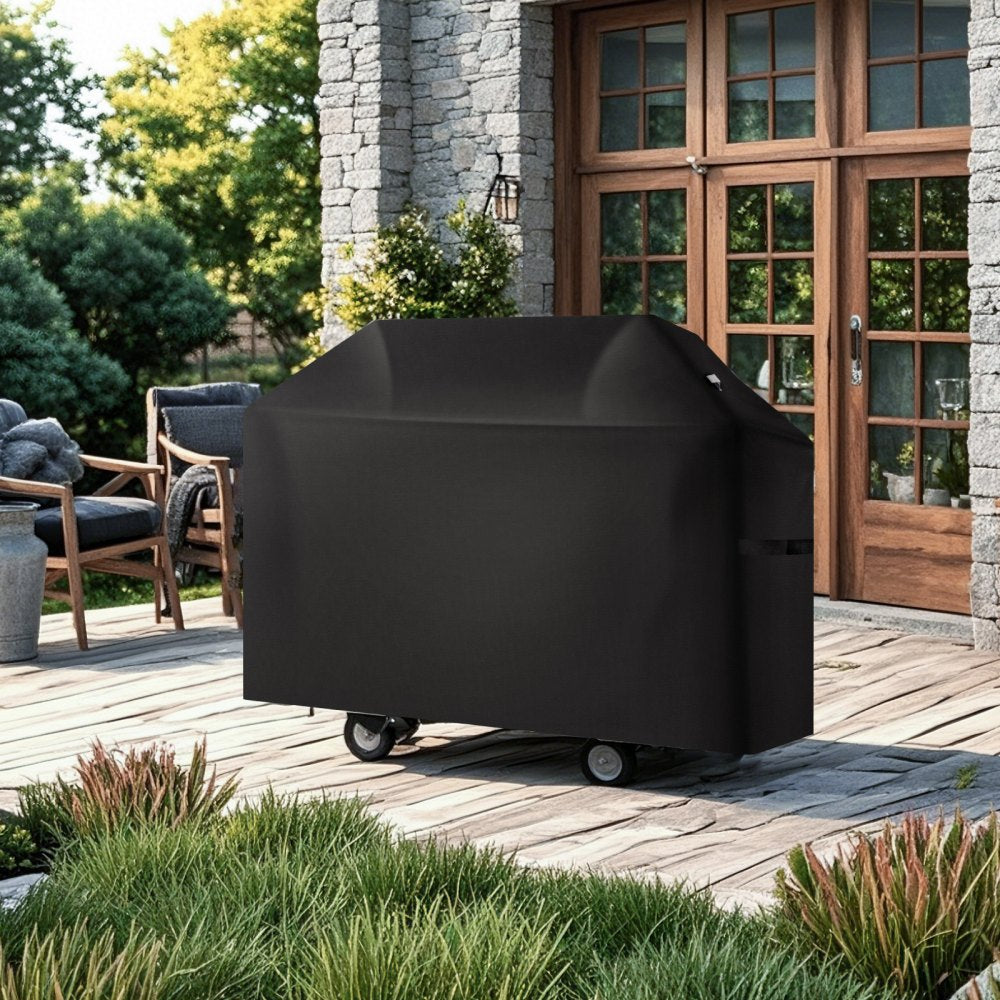 VEVOR Grill Cover, 52 inch BBQ Covers for Outdoor Grills, Waterproof, Fade Resistant, Weather Resistant Heavy Duty 600D Polyester, Easy On/Off, with Hook-and-Loop Straps, Black