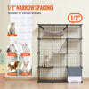 VEVOR Large 4-tier Cat Cage, 41 x 14 x 55", Detachable Metal Wire Cat Enclosure, with Litter Box Hammock Ramp ladders, Indoor & Outdoor Crate Exercise Place Ideal for Kitty, Small Animals, Black