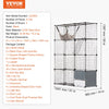 VEVOR Large 4-tier Cat Cage, 41 x 14 x 55", Detachable Metal Wire Cat Enclosure, with Litter Box Hammock Ramp ladders, Indoor & Outdoor Crate Exercise Place Ideal for Kitty, Small Animals, Black