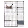 VEVOR Large 4-tier Cat Cage, 41 x 14 x 55", Detachable Metal Wire Cat Enclosure, with Litter Box Hammock Ramp ladders, Indoor & Outdoor Crate Exercise Place Ideal for Kitty, Small Animals, Black