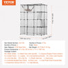 VEVOR Large 4-tier Cat Cage, 41 x 28 x 55", Detachable Metal Wire Cat Enclosure, with 4 Front Doors Hammock Ramp ladders, Indoor & Outdoor Crate Exercise Place Ideal for Kitty, Small Animals, Black