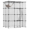 VEVOR Large 4-tier Cat Cage, 41 x 28 x 55", Detachable Metal Wire Cat Enclosure, with 4 Front Doors Hammock Ramp ladders, Indoor & Outdoor Crate Exercise Place Ideal for Kitty, Small Animals, Black