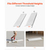 VEVOR Door Threshold Ramp, 2 inch Rise, Aluminum Alloy Threshold Ramp Rated 800 lbs Load Capacity, Handicap Ramps for Home Steps for Wheelchair, Scooters, Power Chairs, Walkers, Bicycle, Tricycle