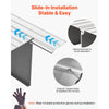 VEVOR Door Threshold Ramp, 6 inch Rise, Aluminum Alloy Threshold Ramp Rated 800 lbs Load Capacity, Handicap Ramps for Home Steps for Wheelchair, Scooters, Power Chairs, Walkers, Bicycle, Tricycle