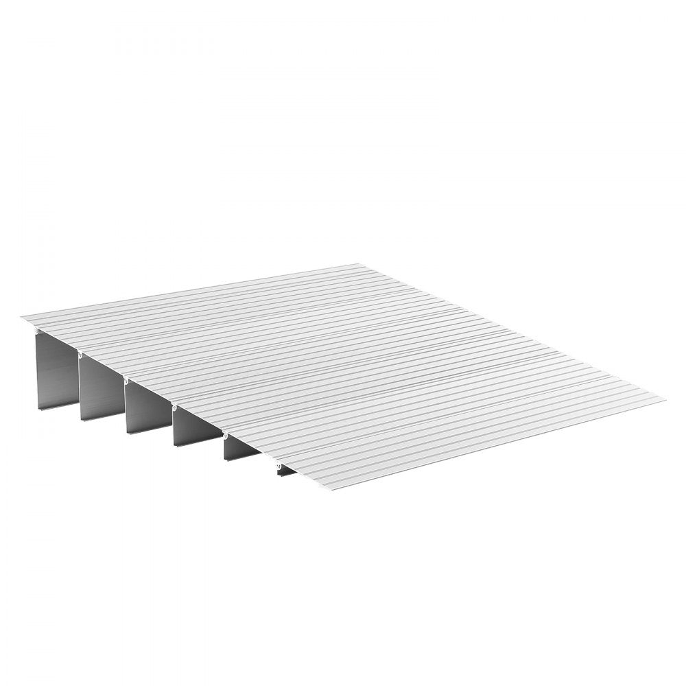 VEVOR Door Threshold Ramp, 6 inch Rise, Aluminum Alloy Threshold Ramp Rated 800 lbs Load Capacity, Handicap Ramps for Home Steps for Wheelchair, Scooters, Power Chairs, Walkers, Bicycle, Tricycle
