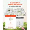 VEVOR 3D Flower Wall Panel, 24 PCS 15 x 15 inch, Artificial Floral Wall Background Mesh Backing Mat,Seamless Design&Easy Installation for Wedding Valentines Day Home Baby Party Backdrop Decor,White
