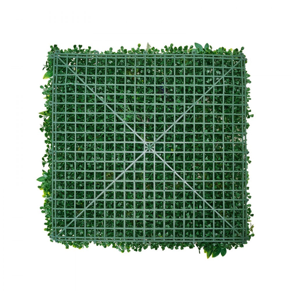 VEVOR Artificial Grass Wall Panels, 8 PCS 20 x 20 inch, 3D Combination Greenery Boxwood  Panel for Indoor Outdoor Green Decor & Ivy Fence Covering, Privacy Backdrop Wall Hedge Screen for Garden