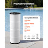VEVOR Pool Filter Cartridge, 4x 80 Sq. Ft, Spa Hot Tub Filter Cartridge Replacement, Compatible with Pentair CCP320, Pleatco PCC80-PAK4, Secure for Kids & Pet, Easy to Clean