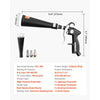 VEVOR Car Cleaning Gun, 6-9.2 Bar High-Pressure Air Blow Gun with 2 Set Nozzles, 360° Rotating Nozzle for Complete Cleaning, Quickly Blasts Dirt and Dust from Surface, Work with 1/4 NPT Air Compressor