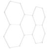 VEVOR Hexagon Garage Lights, 26400LM, 6500K 5 Grid Systems Honeycomb Hexagonal Garage LED Lights, DIY Cool White Car Detailing Garage Ceiling Lighting Bright Shop Light for Gym Basement Workshop