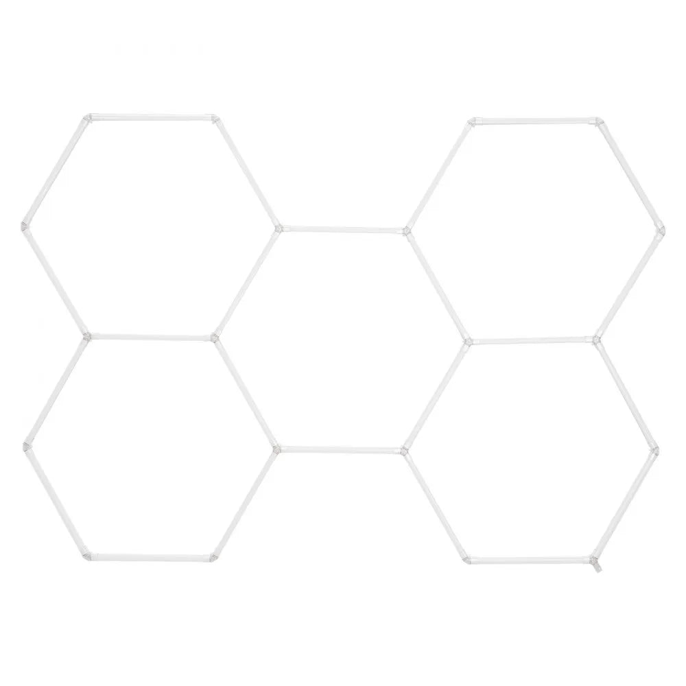 VEVOR Hexagon Garage Lights, 26400LM, 6500K 5 Grid Systems Honeycomb Hexagonal Garage LED Lights, DIY Cool White Car Detailing Garage Ceiling Lighting Bright Shop Light for Gym Basement Workshop