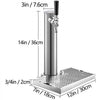 VEVOR Kegerator Tower Kit, Single Tap Beer Conversion Kit, No Tank Keg Conversion Kit, Stainless Steel Keg Tower, Deluxe Kegarator Beer Conversion With Dual Gauge Regulator & D-System Keg Coupler