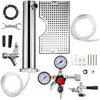 VEVOR Kegerator Tower Kit, Single Tap Beer Conversion Kit, No Tank Keg Conversion Kit, Stainless Steel Keg Tower, Deluxe Kegarator Beer Conversion With Dual Gauge Regulator & D-System Keg Coupler