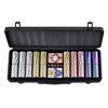 VEVOR Poker Chip Set, 500-Piece Poker Set, Complete Poker Playing Game Set with Carrying  Case, Heavyweight 14 Gram Casino Clay Chips, Cards, Buttons and Dices, for Texas Hold'em, Blackjack, Gambling