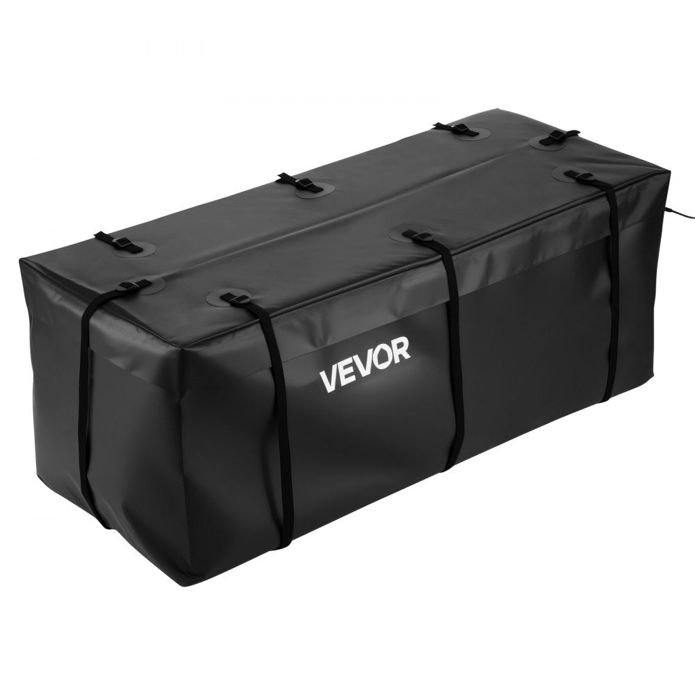 VEVOR Hitch Cargo Carrier Bag, Waterproof 840D PVC, 46.65 x 20.08 x 19.69 in (12 Cubic Feet), Heavy Duty Cargo Bag for Truck Bed Storage with Reinforced Straps, Suitable for Car SUV Vans Hitch Basket