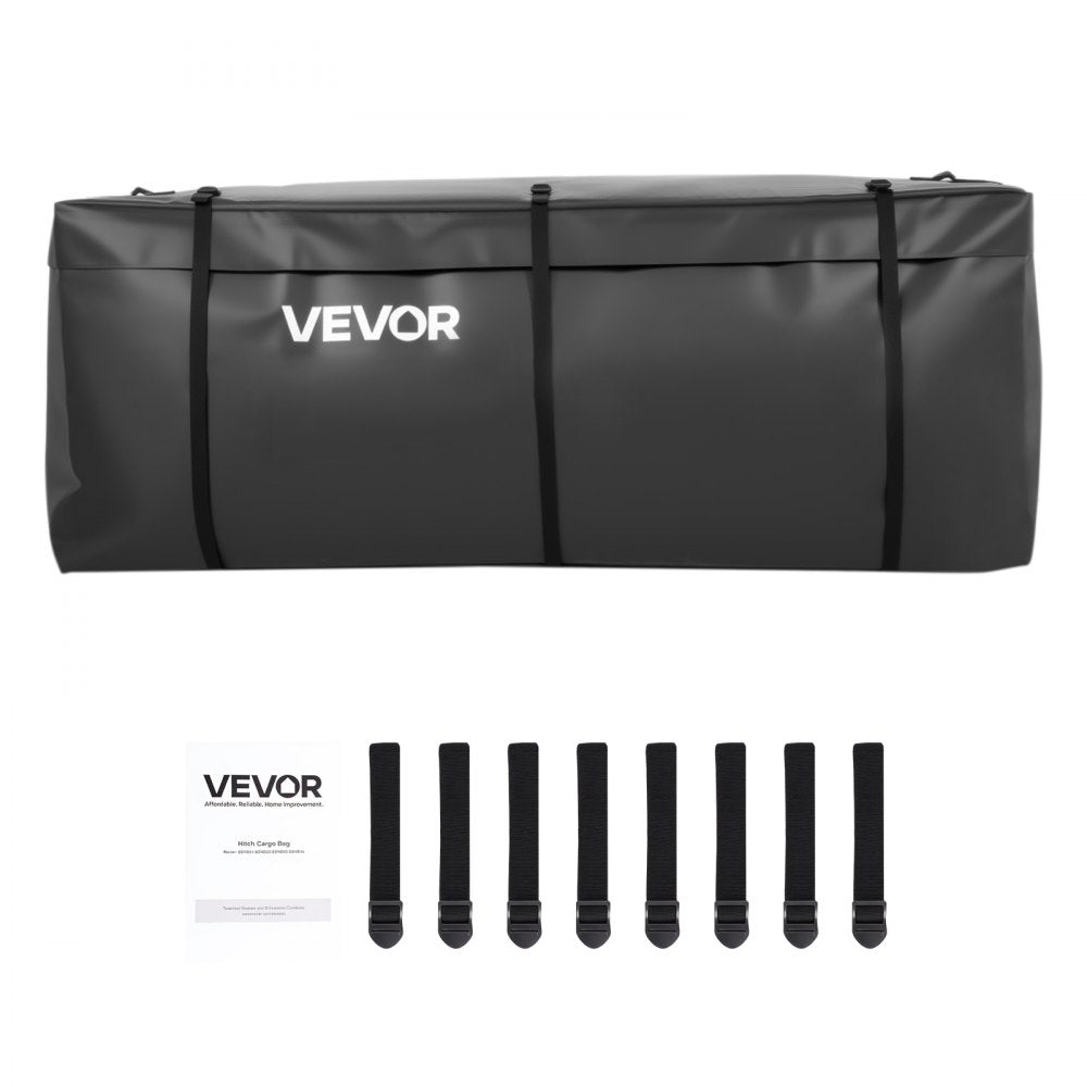 VEVOR Hitch Cargo Carrier Bag, Waterproof 840D PVC, 46.65 x 20.08 x 19.69 in (12 Cubic Feet), Heavy Duty Cargo Bag for Truck Bed Storage with Reinforced Straps, Suitable for Car SUV Vans Hitch Basket