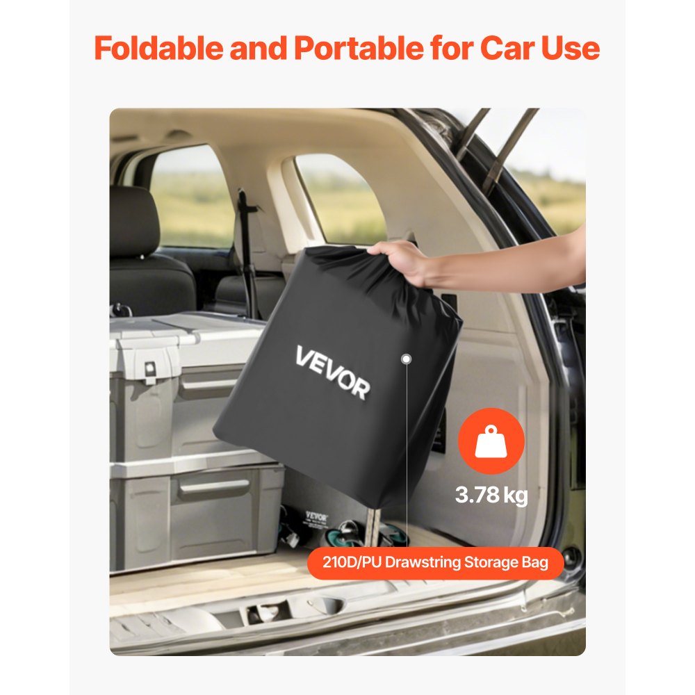 VEVOR Hitch Cargo Carrier Bag, Waterproof 840D PVC, 59.84 x 23.9 x 24.02 in (20 Cubic Feet), Heavy Duty Cargo Bag for Truck Bed Storage with 8 Reinforced Straps, Suitable for Car Vans Hitch Basket