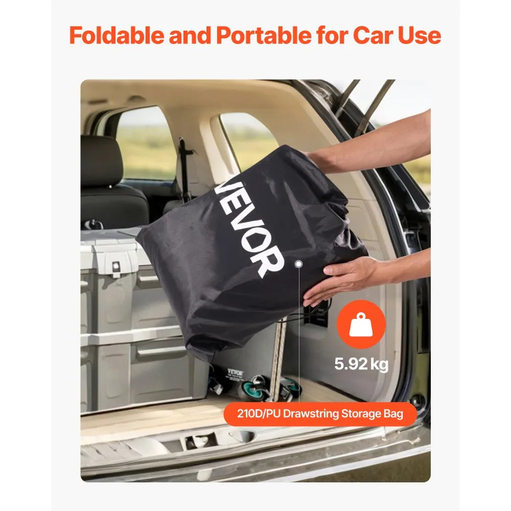 VEVOR Truck Bed Cargo Bag, Waterproof 840D PVC, 51.18 x 40.16 x 21.85 in (26 Cu. ft), Heavy Duty Cargo Bag for Truck Bed with Bungee Cords, Net and Carabiners, Fits a Variety of SUV & Pickup Trucks