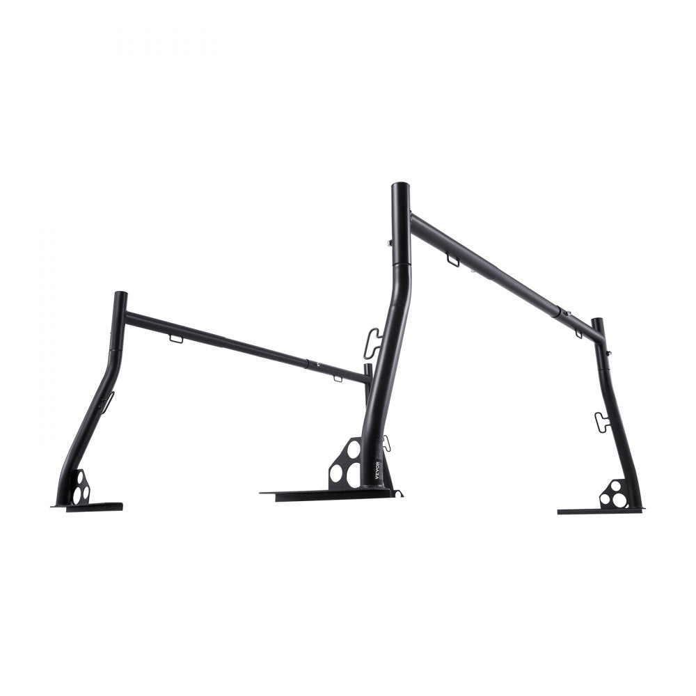 VEVOR Truck Ladder Rack, 49-73 in Width, Extendable Universal Cargo Rack, Heavy Duty Steel with 800 lbs Static Load Capacity, Ideal for Canoes, Surfboards, Ladders, Lumber, Tents, and Large Cargo