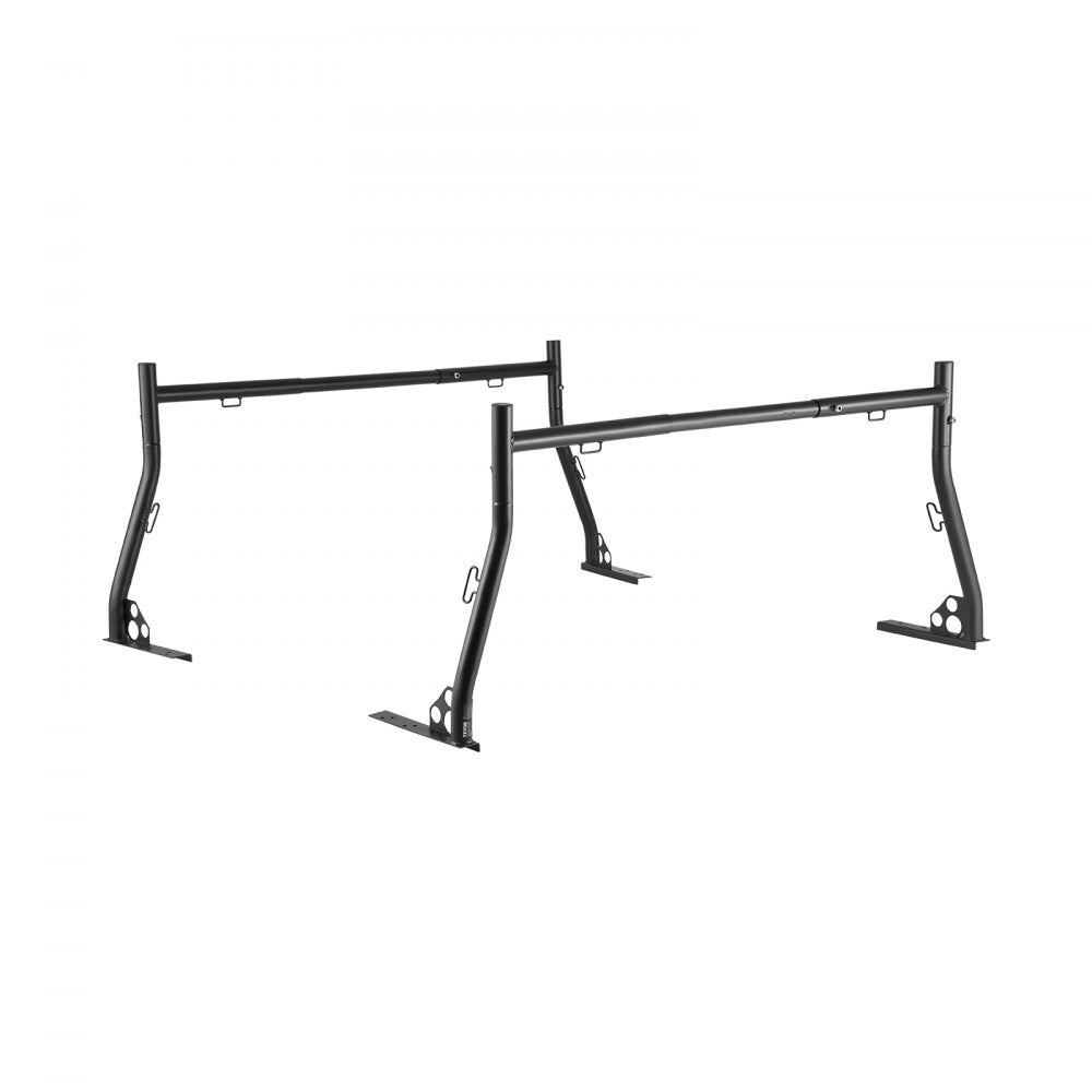 VEVOR Truck Ladder Rack, 49-73 in Width, Extendable Universal Cargo Rack, Heavy Duty Steel with 800 lbs Static Load Capacity, Ideal for Canoes, Surfboards, Ladders, Lumber, Tents, and Large Cargo