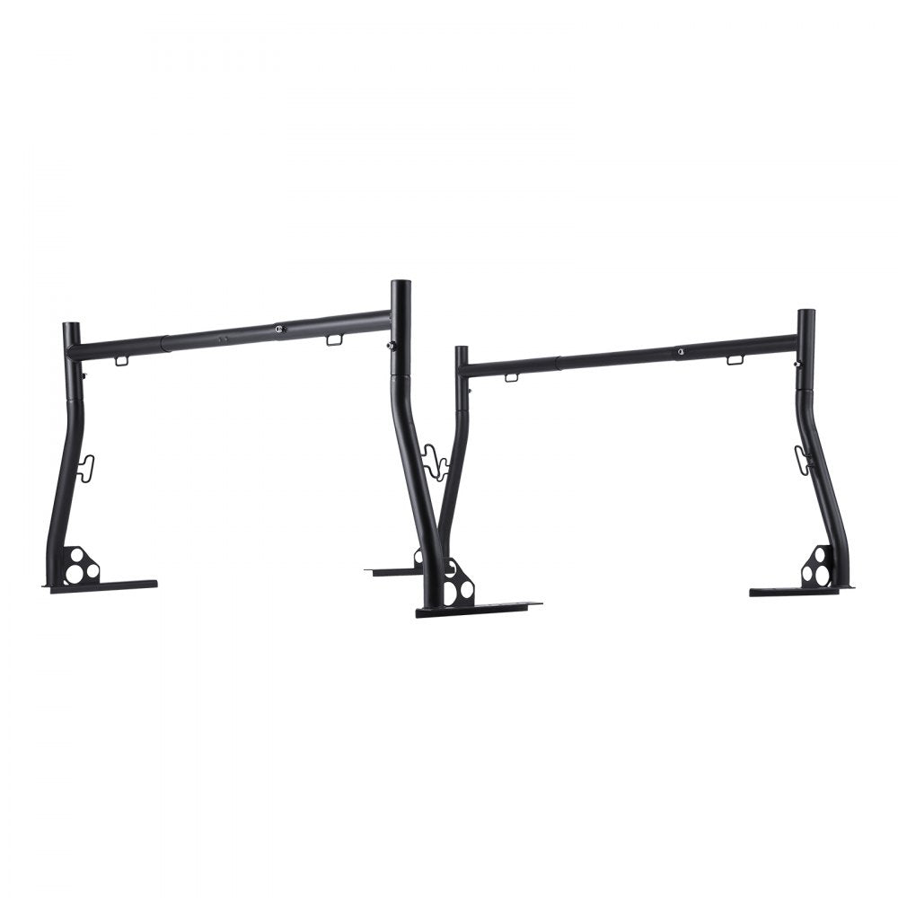 VEVOR Truck Ladder Rack, 49-73 in Width, Extendable Universal Cargo Rack, Heavy Duty Steel with 800 lbs Static Load Capacity, Ideal for Canoes, Surfboards, Ladders, Lumber, Tents, and Large Cargo