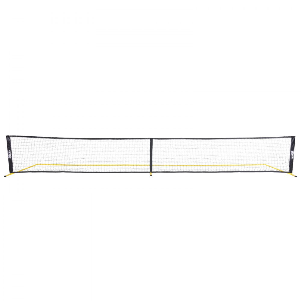 VEVOR Portable Pickleball Net System, 22FT Regulation Size Net, Weather Resistant Steady Metal Frame & Strong PE Net, Outdoor Game Sports Net with Carrying Bag, Easy Setup, Play in Backyard Driveway