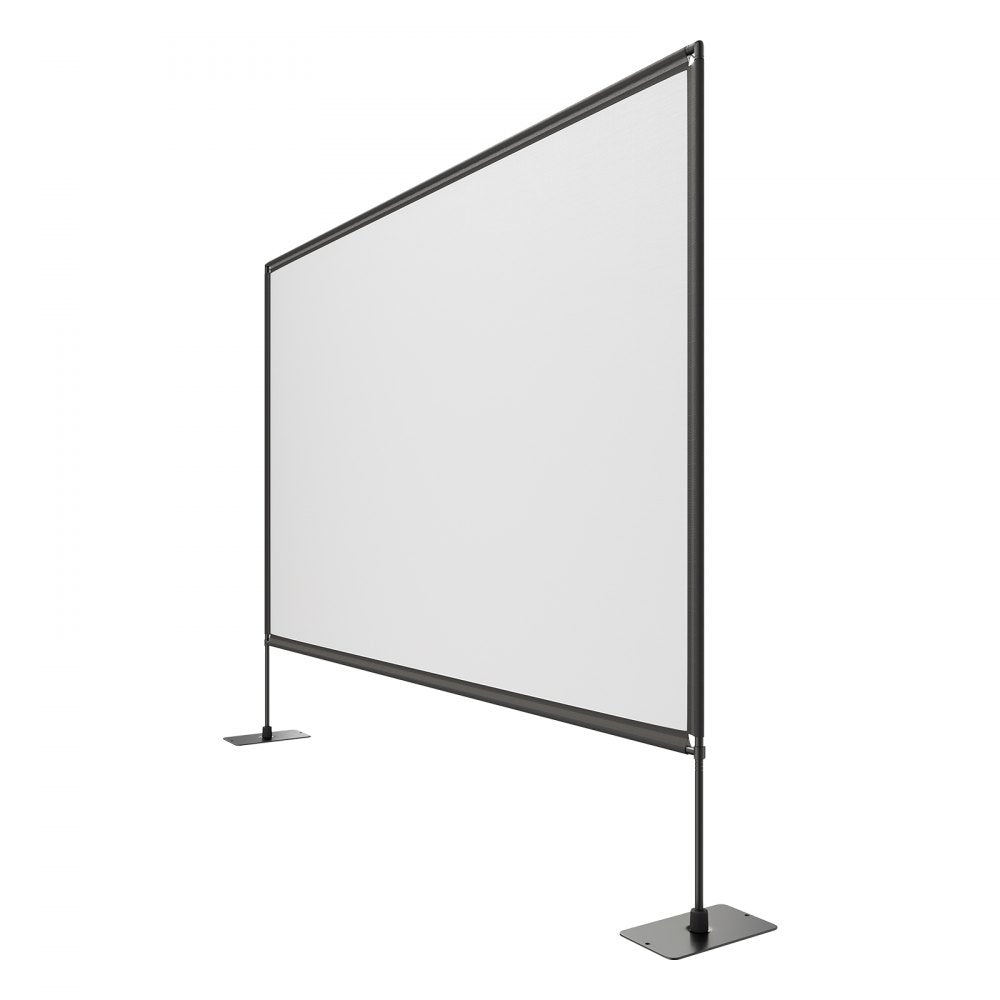 VEVOR Projector Screen with Stands, 120 Inch 16:9 4K 1080P HD Movie Screen, 170° Wide Viewing, Front/Rear Projection Screen with Ground Stakes, Sandbags & Guy Ropes for Home Theater & Backyard Movies