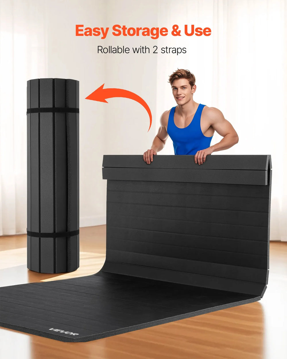 VEVOR 10x5 ft roll-up wrestling mat - view 4