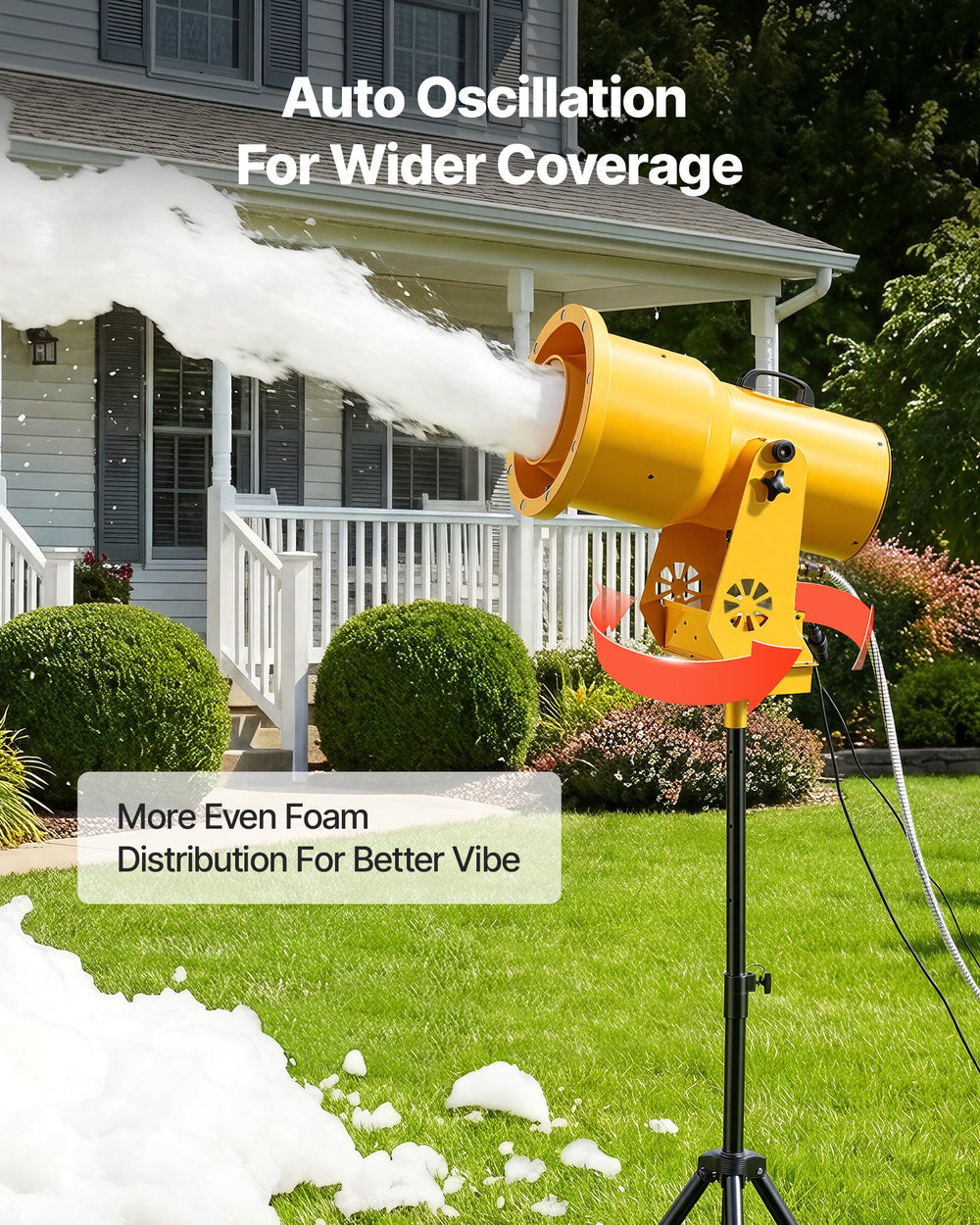 VEVOR foam machine auto oscillation feature for wider coverage