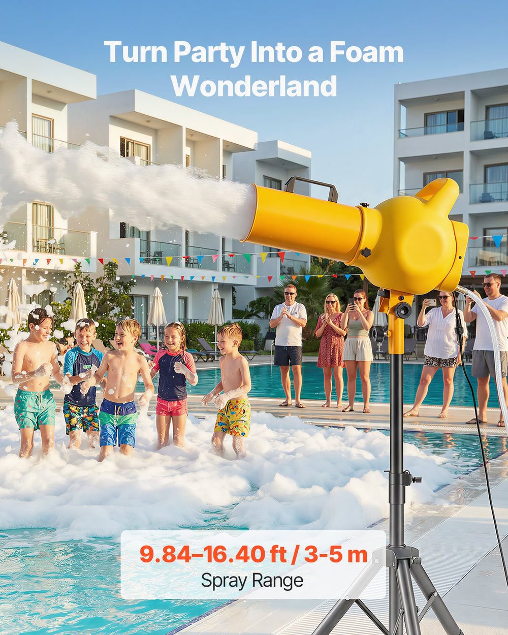 VEVOR Foam Machine handheld spray foam cannon party use (spray range 3-5 m)