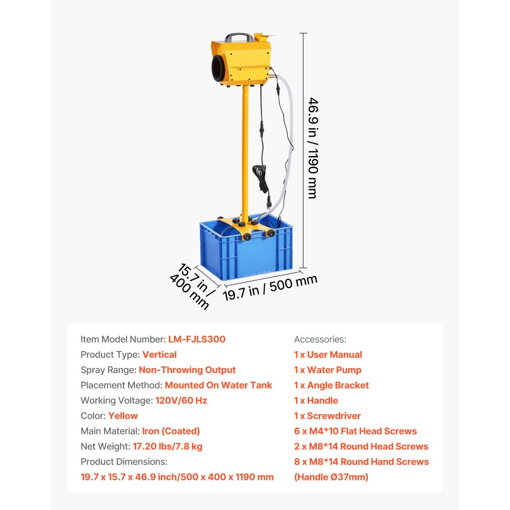 VEVOR Foam Machine, Adjustable Angle Control Foam Cannon Party Machine, Bubble Cannon with 21QT Water Tank, Stable Vertical Design, Dense Foams Maker for Gatherings, Celebrations & Party