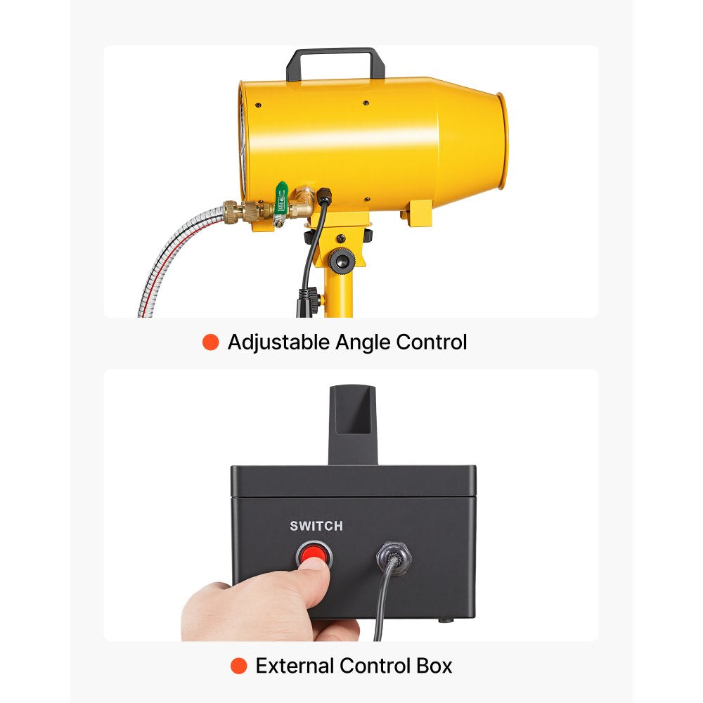VEVOR Foam Machine, Adjustable Angle Control Foam Cannon Party Machine, Bubble Cannon with Fan & Triangular Structure, Dense Foams Maker for Backyard, Celebrations & Party, Continuous Foams Output