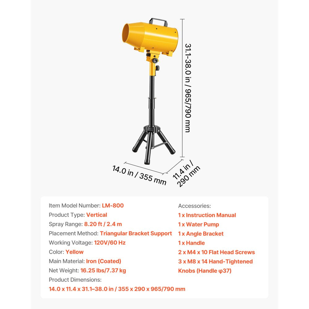 VEVOR Foam Machine, Adjustable Angle Control Foam Cannon Party Machine, Bubble Cannon with Fan & Triangular Structure, Dense Foams Maker for Backyard, Celebrations & Party, Continuous Foams Output