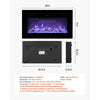 VEVOR 36 inch Electric Fireplace, Wall Mounted Recessed Fire Place with Remote Control, Timer, 1500W, Adjustable Flame Color Brightness, Touch Screen, Overheat Protection, for Living Room,Bedroom