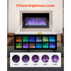VEVOR 42 inch Electric Fireplace, Wall Mounted Recessed Fire Place with Remote Control, Timer, 1500W, Adjustable Flame Color Brightness, Touch Screen, Overheat Protection, for Living Room,Bedroom