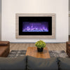 VEVOR 42 inch Electric Fireplace, Wall Mounted Recessed Fire Place with Remote Control, Timer, 1500W, Adjustable Flame Color Brightness, Touch Screen, Overheat Protection, for Living Room,Bedroom