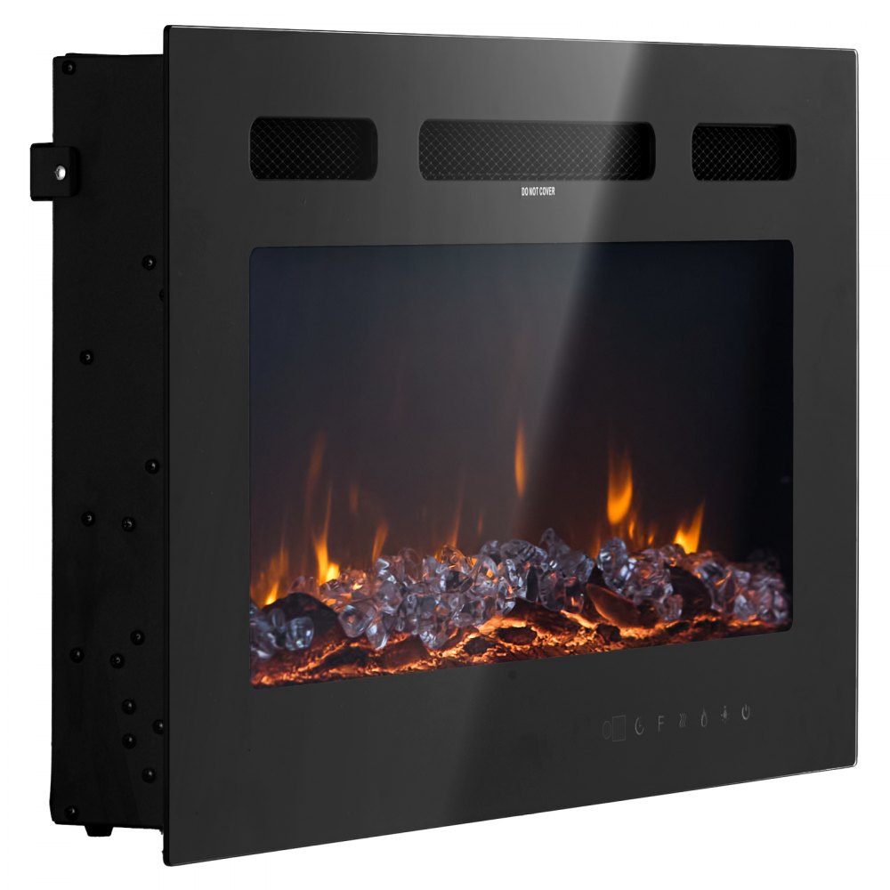VEVOR 42 inch Electric Fireplace, Wall Mounted Recessed Fire Place with Remote Control, Timer, 1500W, Adjustable Flame Color Brightness, Touch Screen, Overheat Protection, for Living Room,Bedroom