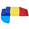 VEVOR Climbing Toys, 4-Piece Set, Foam Climbing Toys for Toddlers 6 Months to 3 Years Old, PU Leather Climbing Blocks, Indoor Climb and Crawl Activity Playset for Crawling & Sliding, Easy to Clean