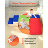 VEVOR Climbing Toys, 6-Piece Set, Foam Climbing Toys for Toddlers 6 Months to 3 Years Old, PU Leather Climbing Blocks, Indoor Climb and Crawl Activity Playset for Crawling & Sliding, Easy to Clean