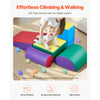 VEVOR Climbing Toys, 5-Piece Set, Foam Climbing Toys for Toddlers 6 Months to 3 Years Old, PU Leather Climbing Blocks, Indoor Climb and Crawl Activity Playset for Crawling & Sliding, Easy to Clean