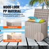 VEVOR Outdoor Storage Box, 31 Gallon Resin Deck Box, Backyard Outside Toy and Towel Storage Cabinet Waterproof, for Patio Furniture Cushions, Garden Tools, Pool Supplies & Package Delivery (Grey)