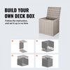 VEVOR Outdoor Storage Box, 31 Gallon Resin Deck Box, Backyard Outside Toy and Towel Storage Cabinet Waterproof, for Patio Furniture Cushions, Garden Tools, Pool Supplies & Package Delivery (Grey)