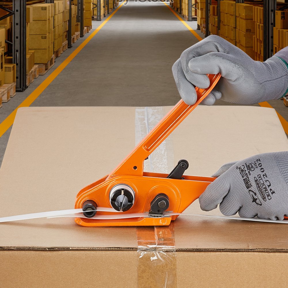 VEVOR Banding Strapping Kit with Strapping Tensioner Tool, Banding Sealer Tool, 3280 ft Length PP Band, 1000 Metal Seals, Pallet Packaging Strapping Banding Kit Banding Packaging Strapping for Packing