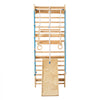 VEVOR Swedish Ladder Wall Gym, 8 in 1 Wooden Indoor Playground Climbing Toys, 220 lbs Load Capacity Swedish Wall Ladder with Pull-Up Bar, Gym Rings, Swing Seat, Rope Ladder, Wall Ladder, Slide Board