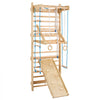 VEVOR Swedish Ladder Wall Gym, 8 in 1 Wooden Indoor Playground Climbing Toys, 220 lbs Load Capacity Swedish Wall Ladder with Pull-Up Bar, Gym Rings, Swing Seat, Rope Ladder, Wall Ladder, Slide Board
