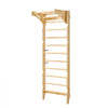 VEVOR Swedish Ladder Wall Gym, 2-in-1 10-Level Indoor Jungle Gym, 220LBS Loading Solid Wood Gymnastic Stall Bars for Kids & Adults, Indoor Playground Climbing Playset with Pull-Up Bar, Wall Ladder