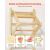 VEVOR Swedish Ladder Wall Gym, 4-in-1 8-Level Indoor Jungle Gym, 220LBS Loading Solid Wood Gymnastic Stall Bars, Indoor Playground Climbing Playset with Gym Rings, Pull-Up Bar, Rope Ladder, Wall Ladder