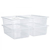 VEVOR 4-Pack Polypropylene Food Pans, Full Size, 6" Deep, Lid, Prep Table for Restaurants, Buffets and Salad Bars, Commercial Food Storage Containers, Dishwasher Compatible, Stackable, Scale Markings
