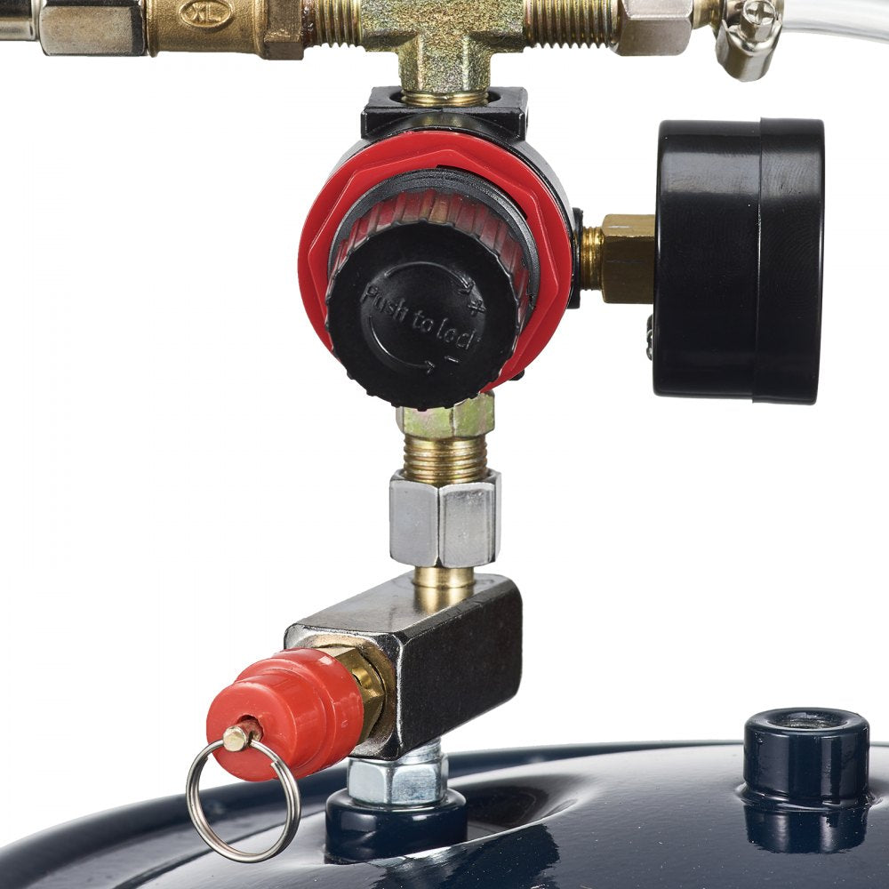 VEVOR Spray Paint Pressure Pot Tank, 10L/2.5gal Air Paint Pressure Pot, 1.5mm+4mm Two Nozzles Two Spray Paint Guns, 60PSI Max, for Industry Home Decor Architecture Construction Automotive Painting