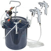 VEVOR Spray Paint Pressure Pot Tank, 10L/2.5gal Air Paint Pressure Pot, 1.5mm+4mm Two Nozzles Two Spray Paint Guns, 60PSI Max, for Industry Home Decor Architecture Construction Automotive Painting